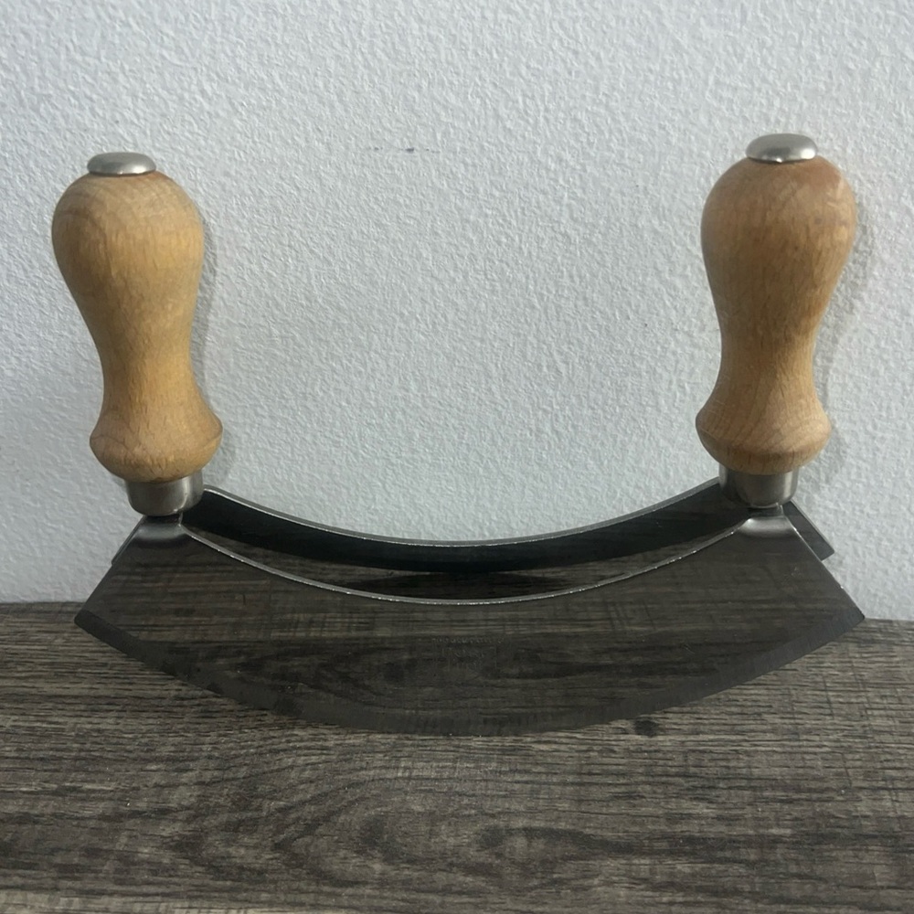 RARE Vintage Rost Frei Stainless Steel Double Blade Herb Chopper Made in Germany